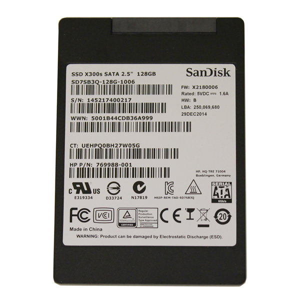 SanDisk X300s SD7SB3Q-128G-1006 128Gb SATA SSD Drive - Click Image to Close