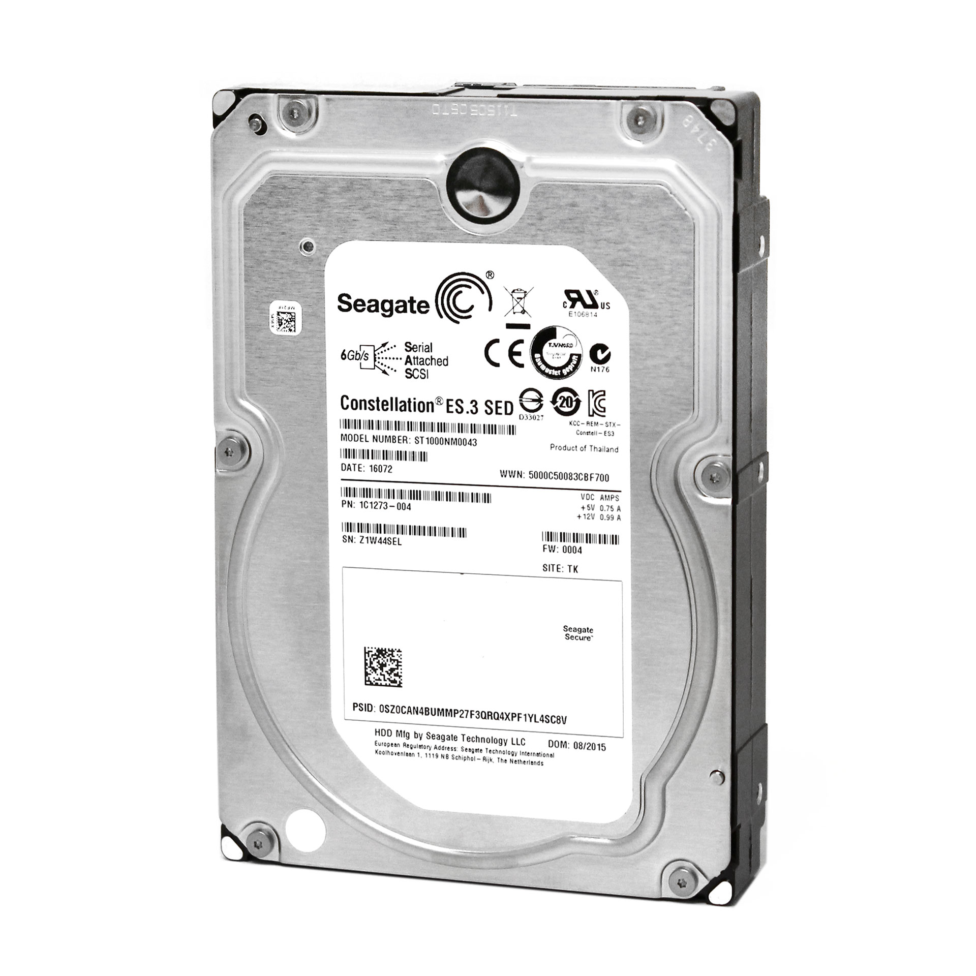 Seagate 1TB 1C1273-004 ST1000NM0043 6GB/s 3.5" Hard Drive