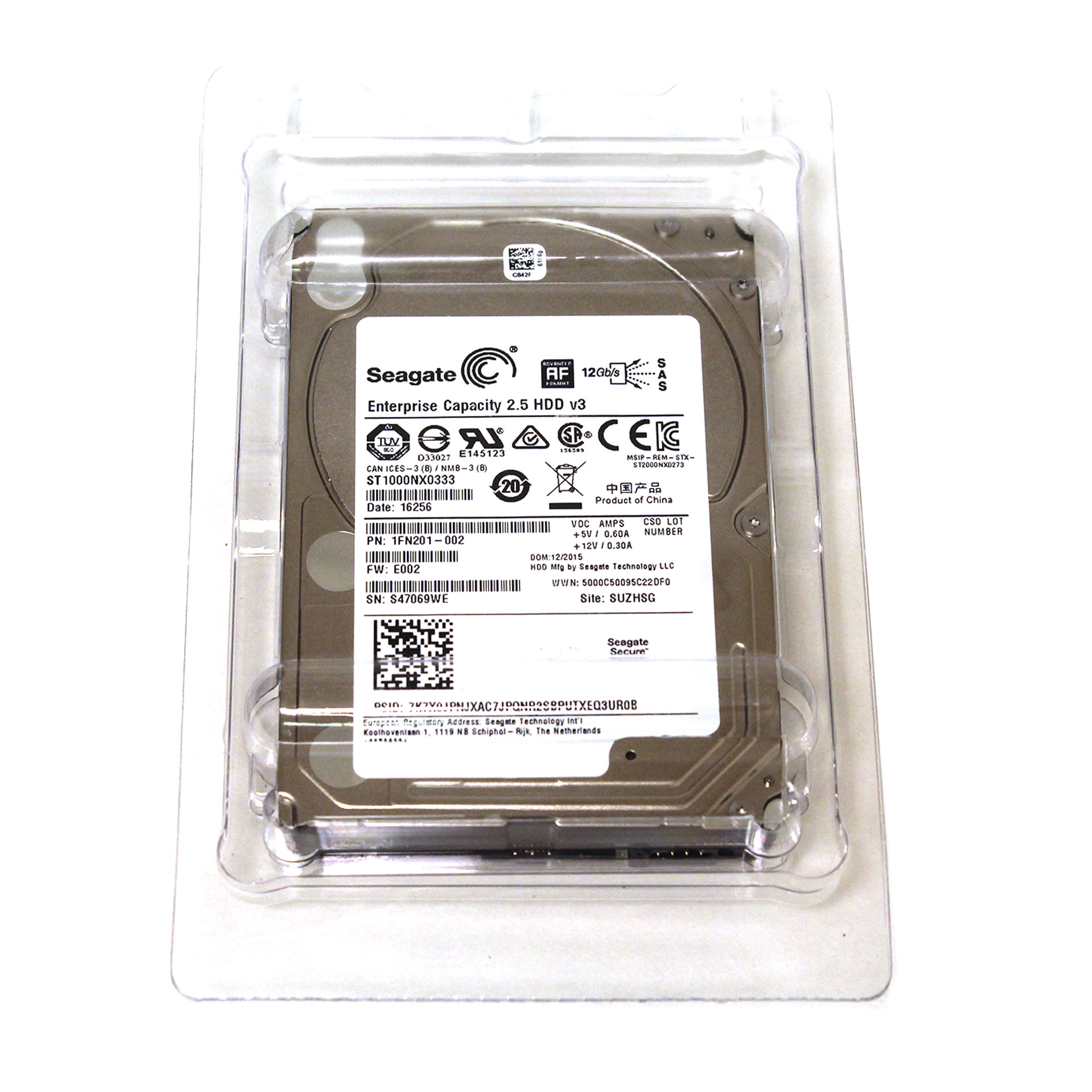 Seagate Enterprise Capacity 2.5 HDD ST1000NX0333 1FN201-002 1TB