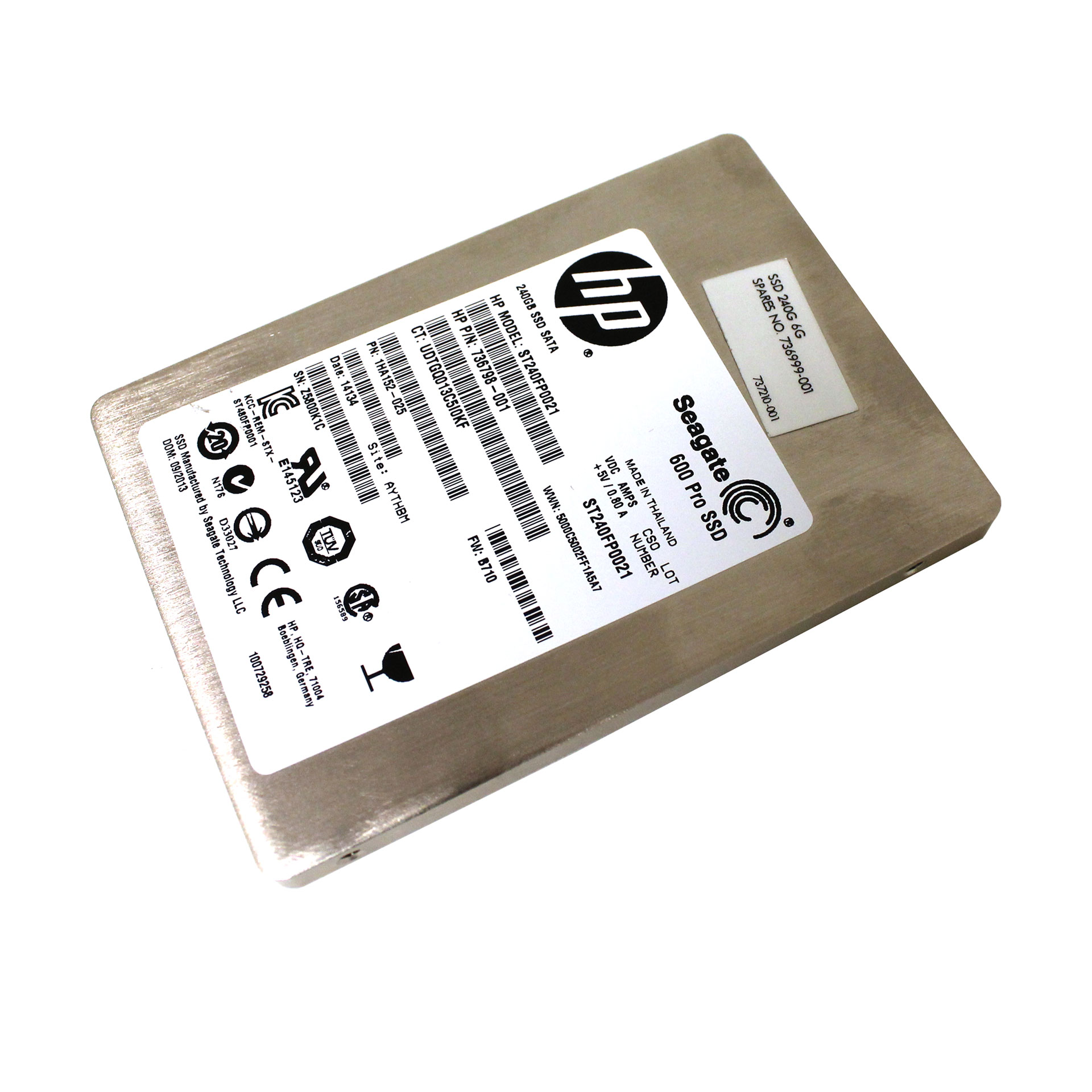 HP SSD 240GB 2.5" SATA III MLC ST240FP0021 736798-001 736999-001 - Click Image to Close