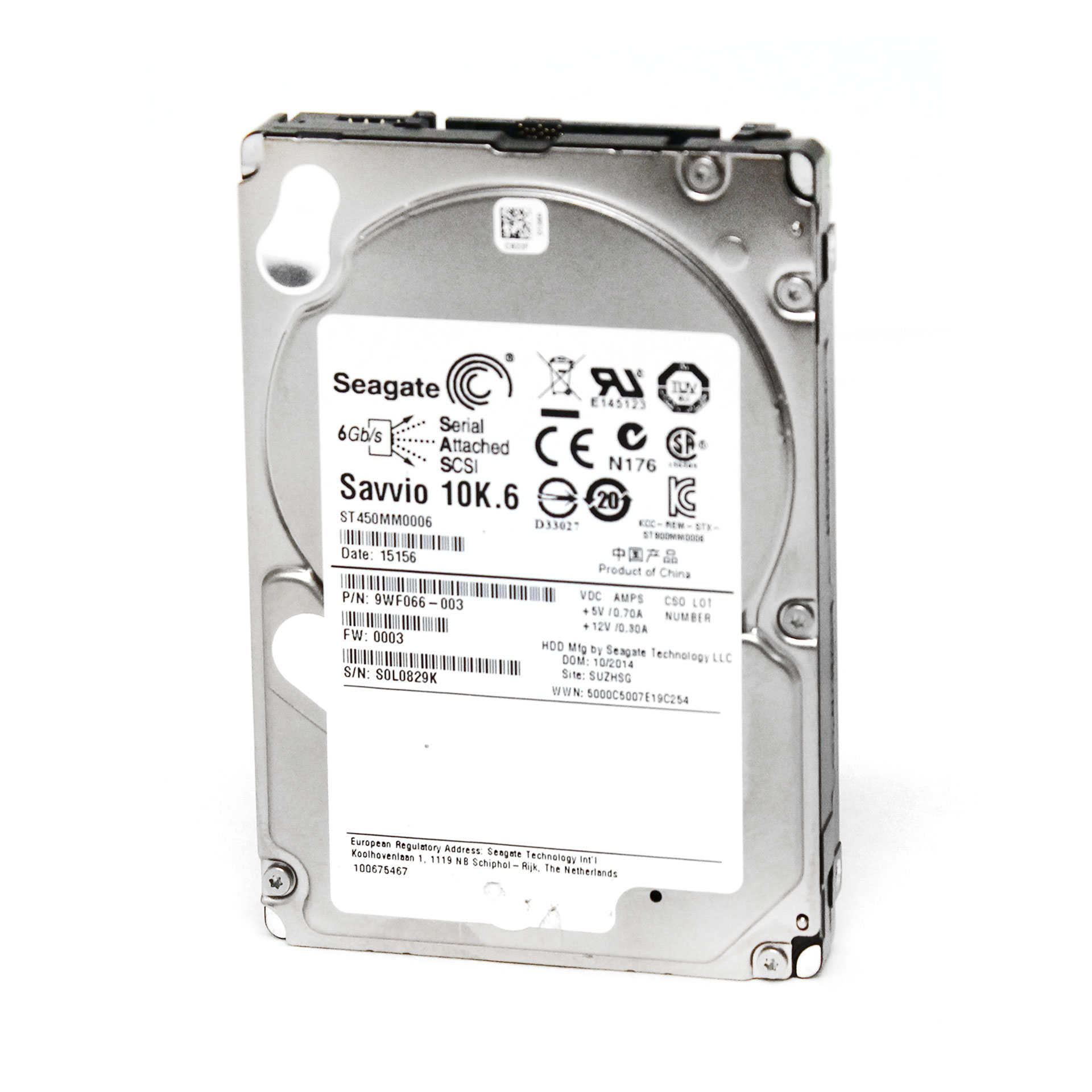 Seagate 450GB ST450MM0006 10K 6GB/s SAS 9WF066-003 2.5" SFF HDD
