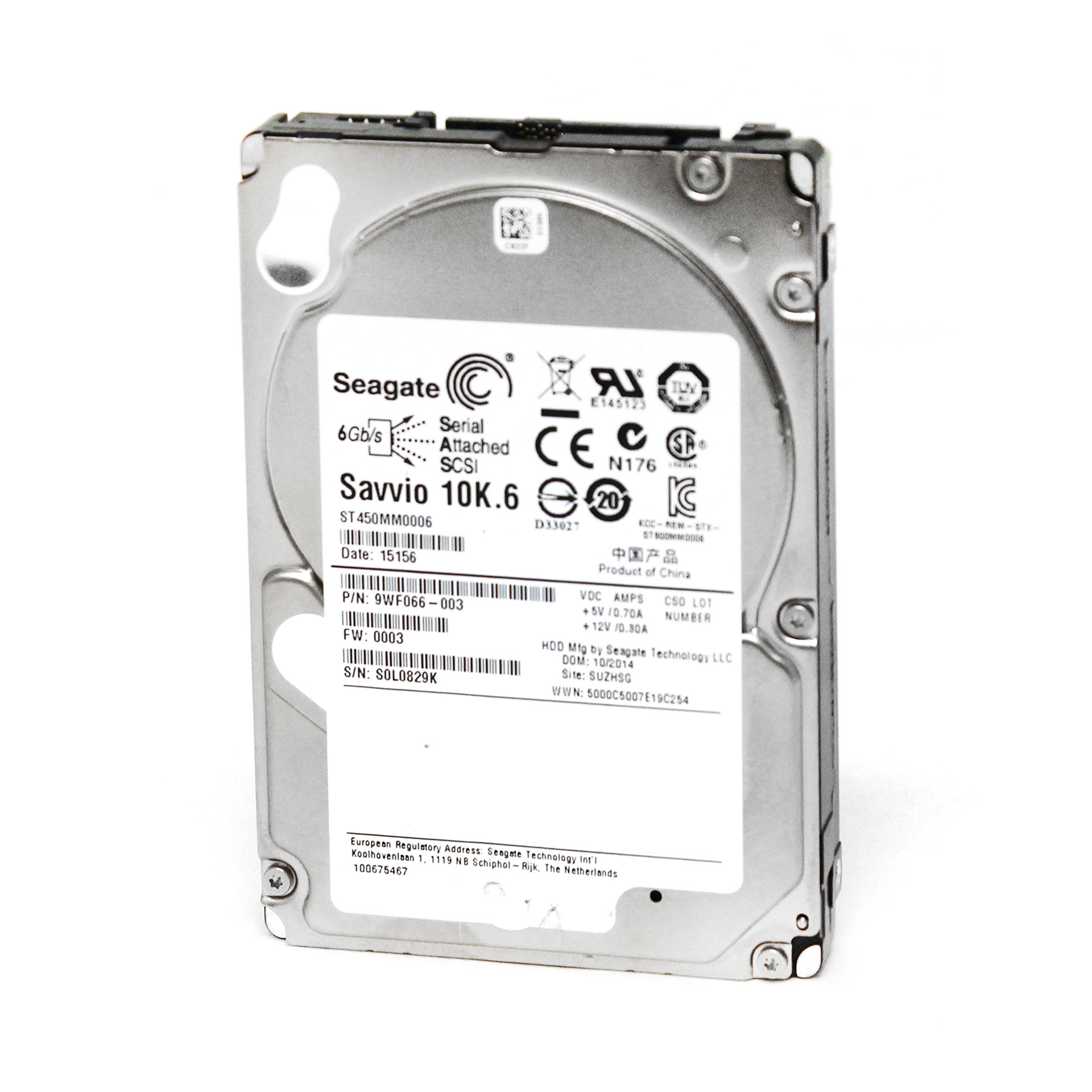 Seagate 450GB ST450MM0006 10K 6GB/s SAS 9WF066-003 2.5" SFF HDD - Click Image to Close