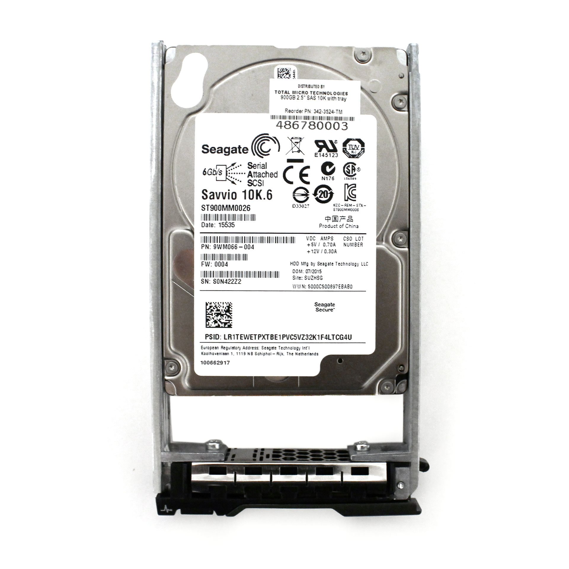 Seagate Savvio 900GB ST900MM0026 9WM066-004 64MB SAS 6Gb/s 2.5"