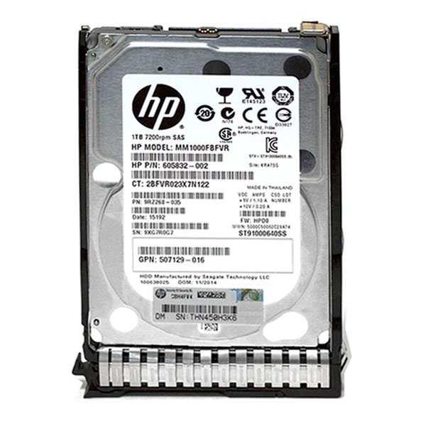 HP Seagate 1TB 6Gb/s 7.2K SFF 2.5" SAS MM1000FBFVR 605832-002 - Click Image to Close