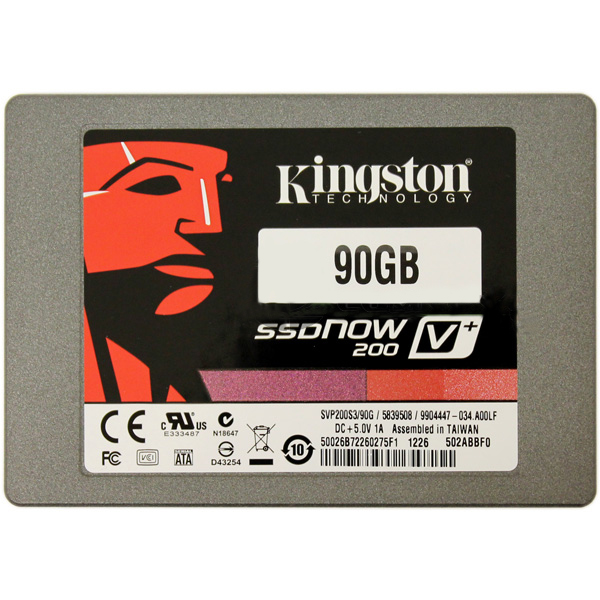Kingston SSDNow V+200 2.5 90GB SSD SVP200S3/90G 990447-034.A00LF - Click Image to Close