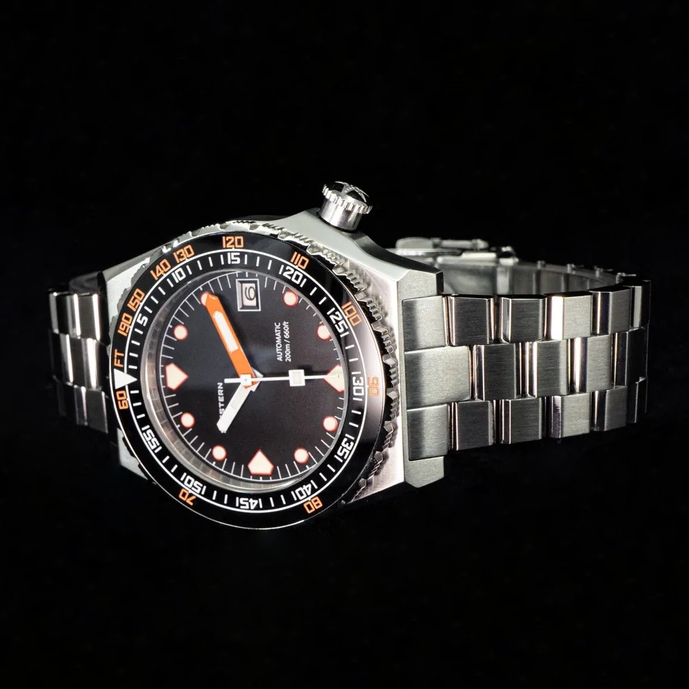 Seestern Vintage Sub 600T Black Ceramic 40mm Automatic Men's Diver Watch WR200