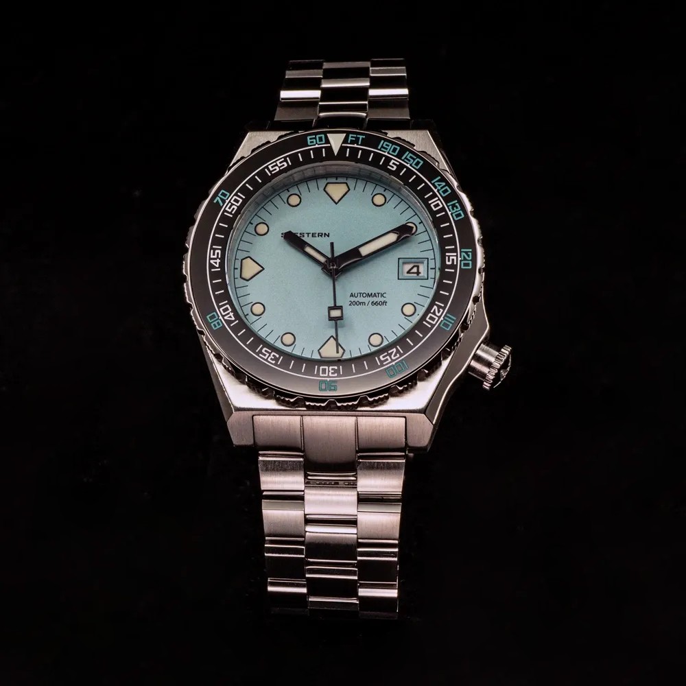 Seestern Vintage Sub 600T Blue Ceramic 40mm Automatic Men's Diver Watch NH35A WR200 - Click Image to Close