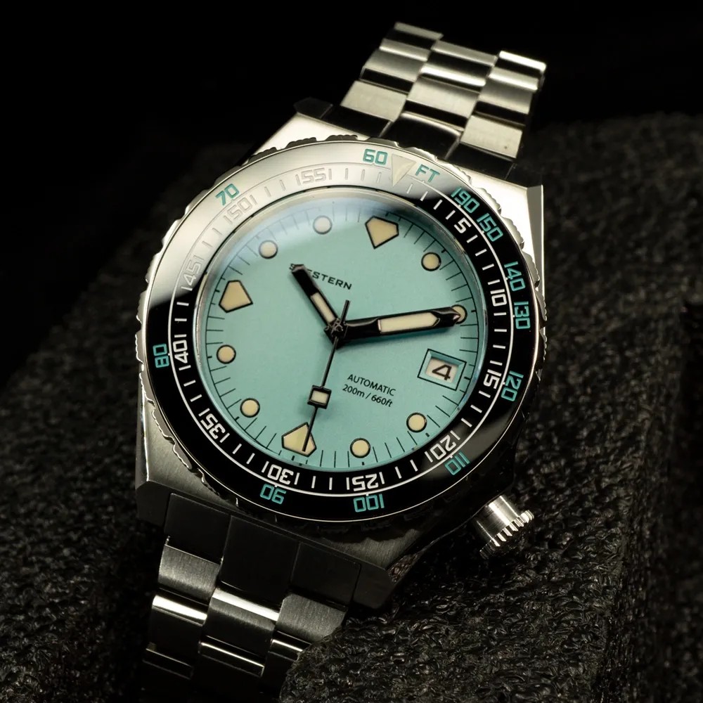 Seestern Vintage Sub 600T Blue Ceramic 40mm Automatic Men's Diver Watch NH35A WR200