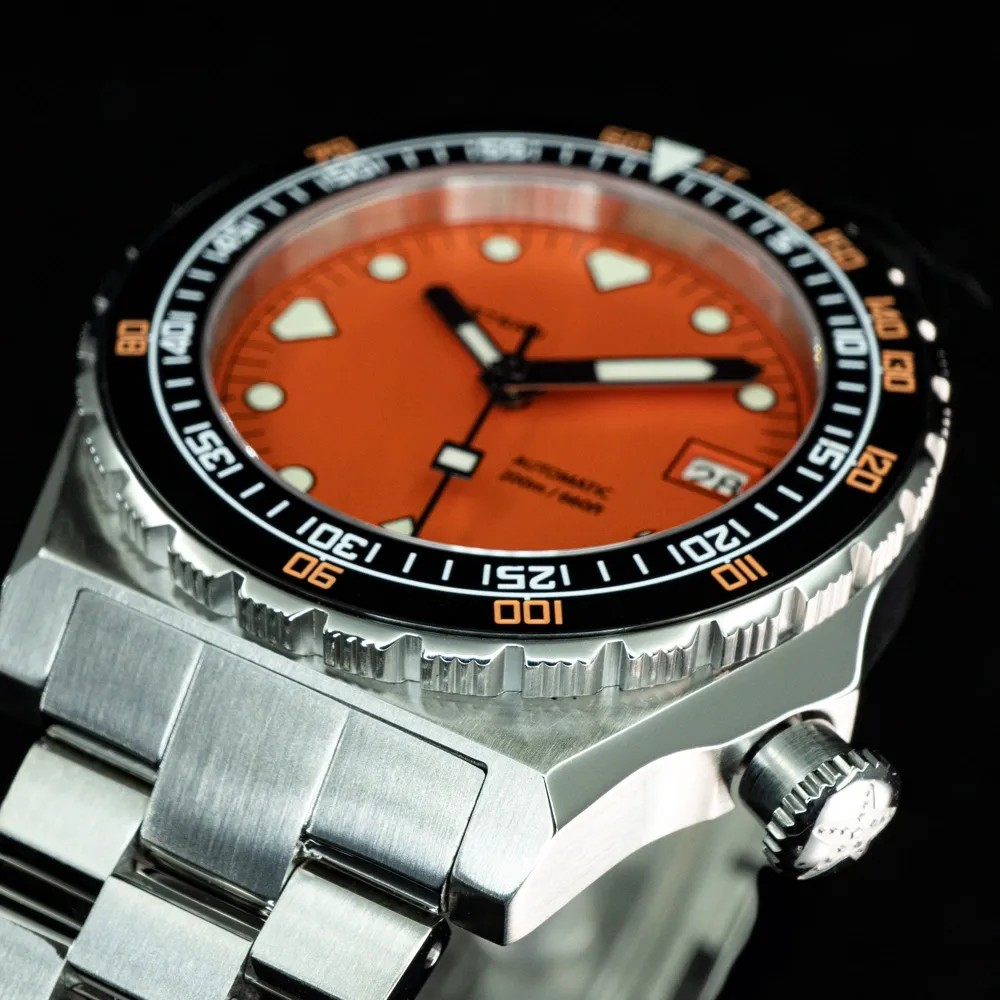 Seestern Vintage Sub 600T Orange Ceramic 40mm Automatic Men's Diver Watch NH35A WR200