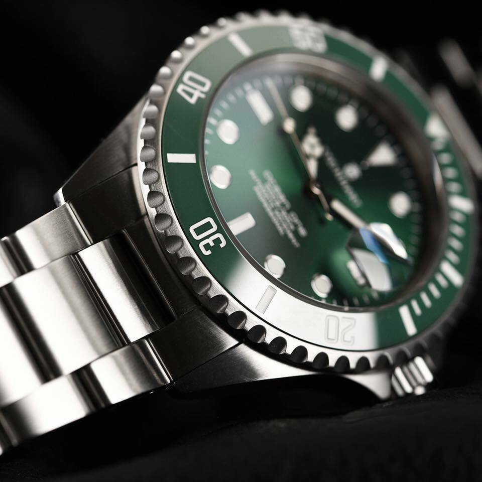 Steinhart Ocean One Green Ceramic 42mm Swiss Automatic Diver Watch 103-1063 - Click Image to Close