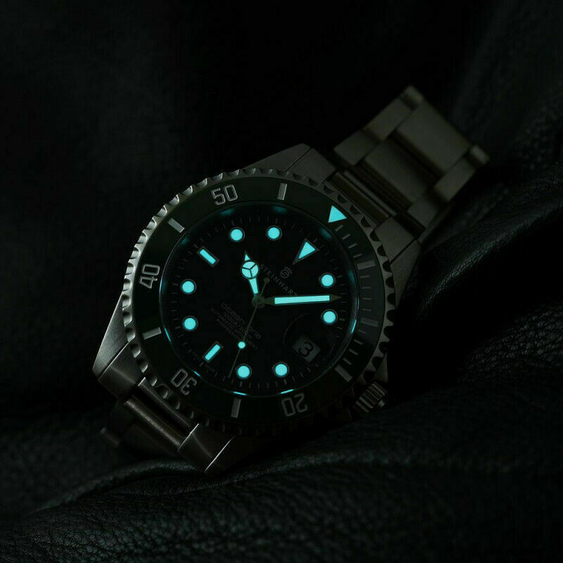 Steinhart Ocean One Green Ceramic 42mm Swiss Automatic Diver Watch 103-1063 - Click Image to Close