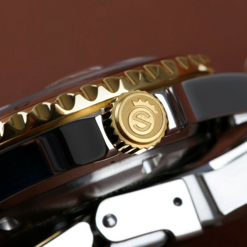Steinhart Ocean 39mm 2 Tone Chocolate Gold Automatic Swiss Diver Watch 103-1218 - Click Image to Close