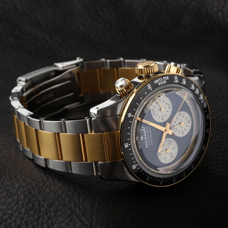 Steinhart Ocean One Vintage Chronograph Two-Tone Automatic Men's Watch 108-1124 - Click Image to Close