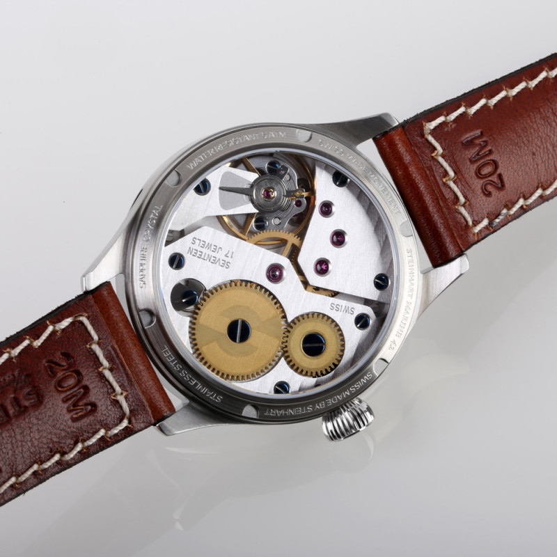 Steinhart Marine Chronometer 42 White Arabic Handwinding Men's Watch 105-1309