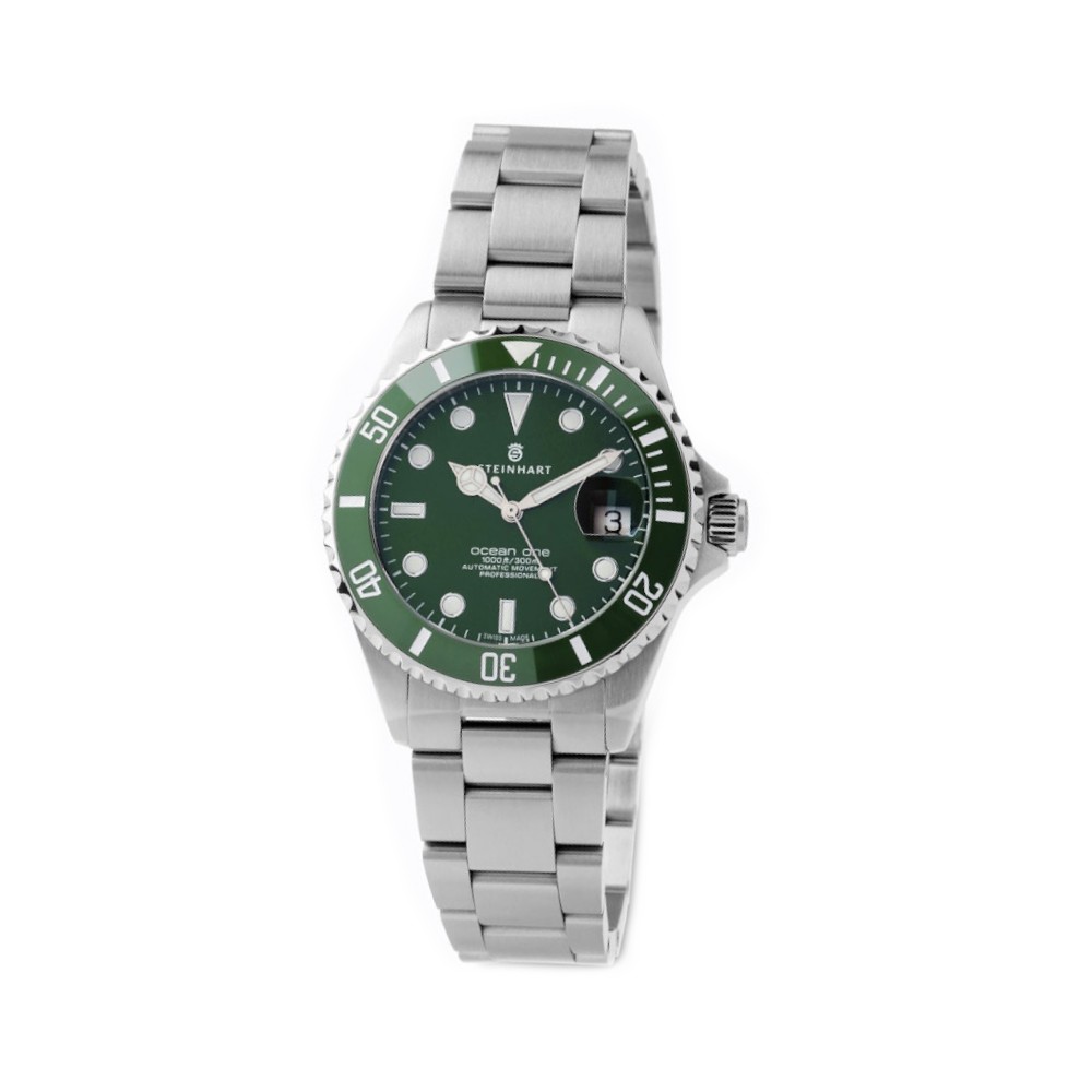 Steinhart Ocean 39 Double-Green Premium Men's Diver Watch WR300m Dial Green 103-1065 - Click Image to Close