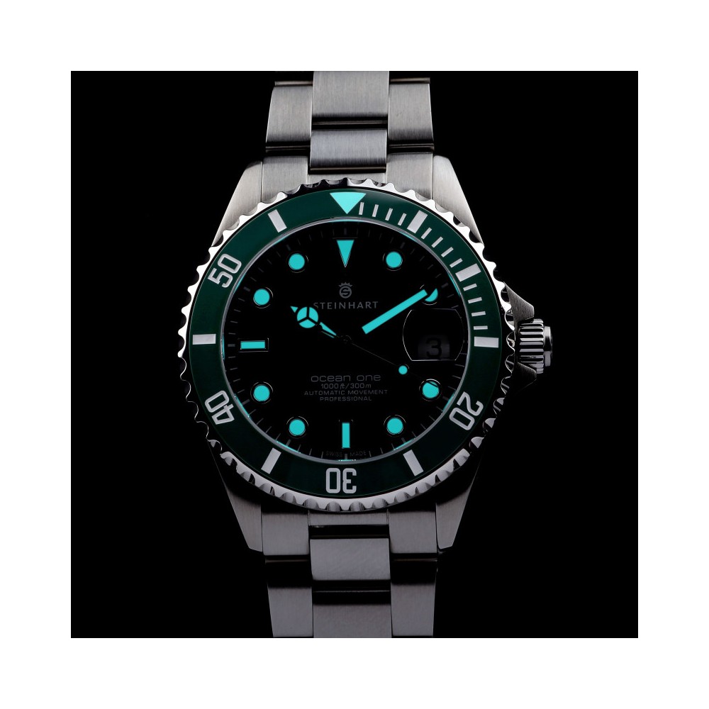 Steinhart Ocean 39 Double-Green Premium Men's Diver Watch WR300m Dial Green 103-1065 - Click Image to Close