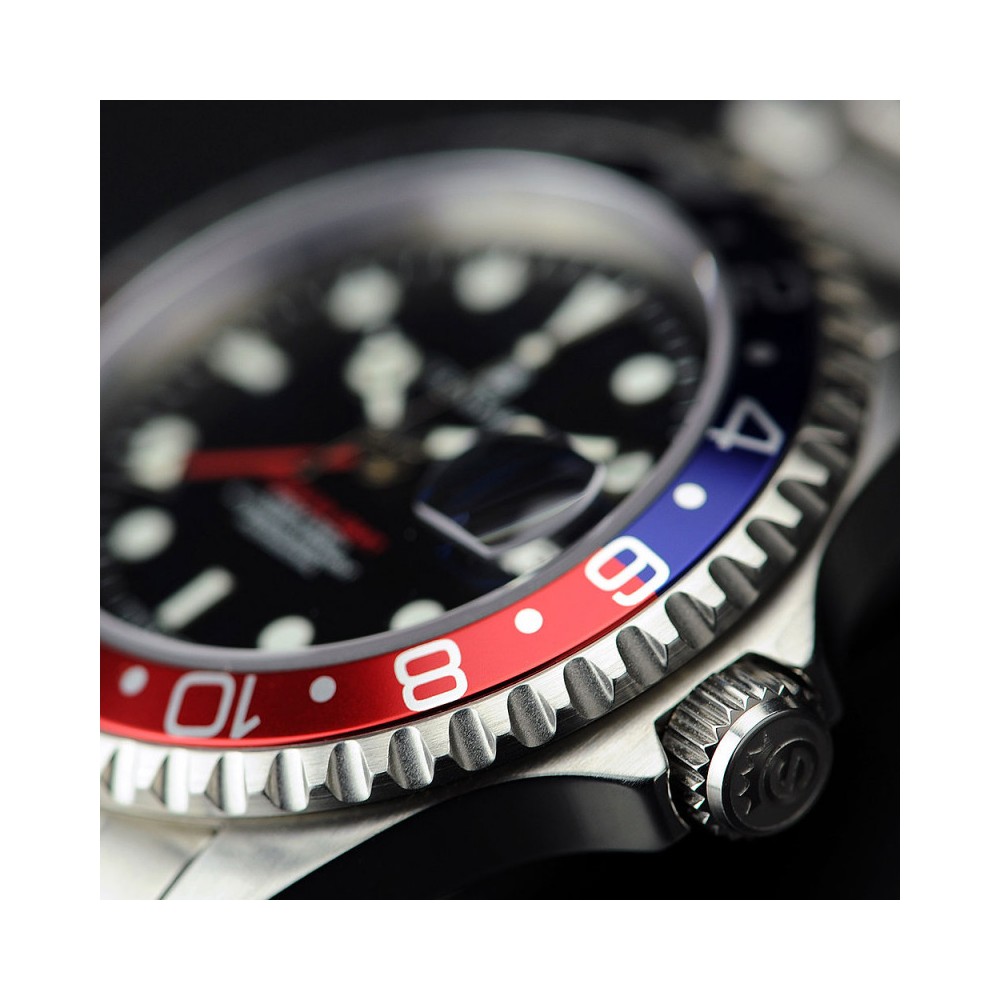 Steinhart Ocean One GMT Blue-Red 42mm Diver Watch Men's WR300 Pepsi 103-0835