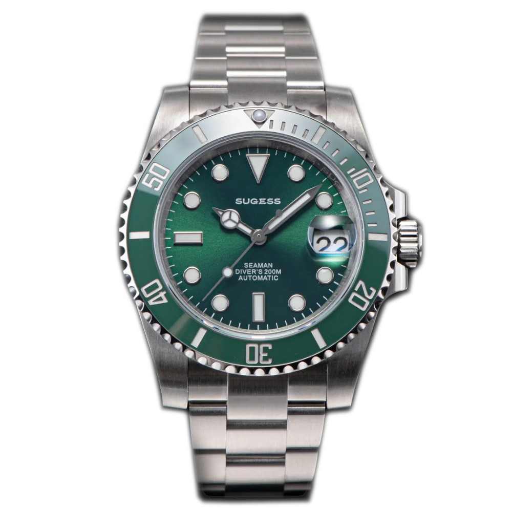 Sugess Sub Hulk Homage 40mm Automatic Seiko NH35A WR200 Men's Diver Watch - Click Image to Close