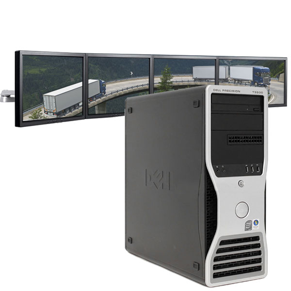 Multi-monitor Dell Precision T3500 Desktop for Dispatching - Click Image to Close