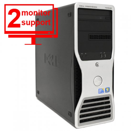 Dell T5500 Workstation 2x Xeon E5504 2.0GHz 24GB RAM 500GB HDD