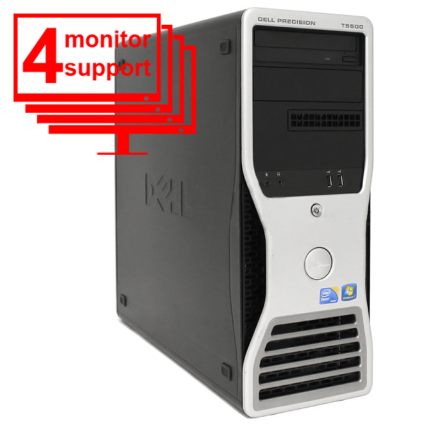 Dell Precision T5500 4 Monitor Support Intel Xeon E5506 6GB 256GB SSD - Click Image to Close