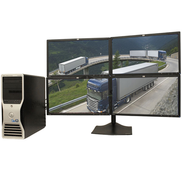 Multi-monitor Dell Precision T5500 8GB 256GB SSD for Logistics - Click Image to Close