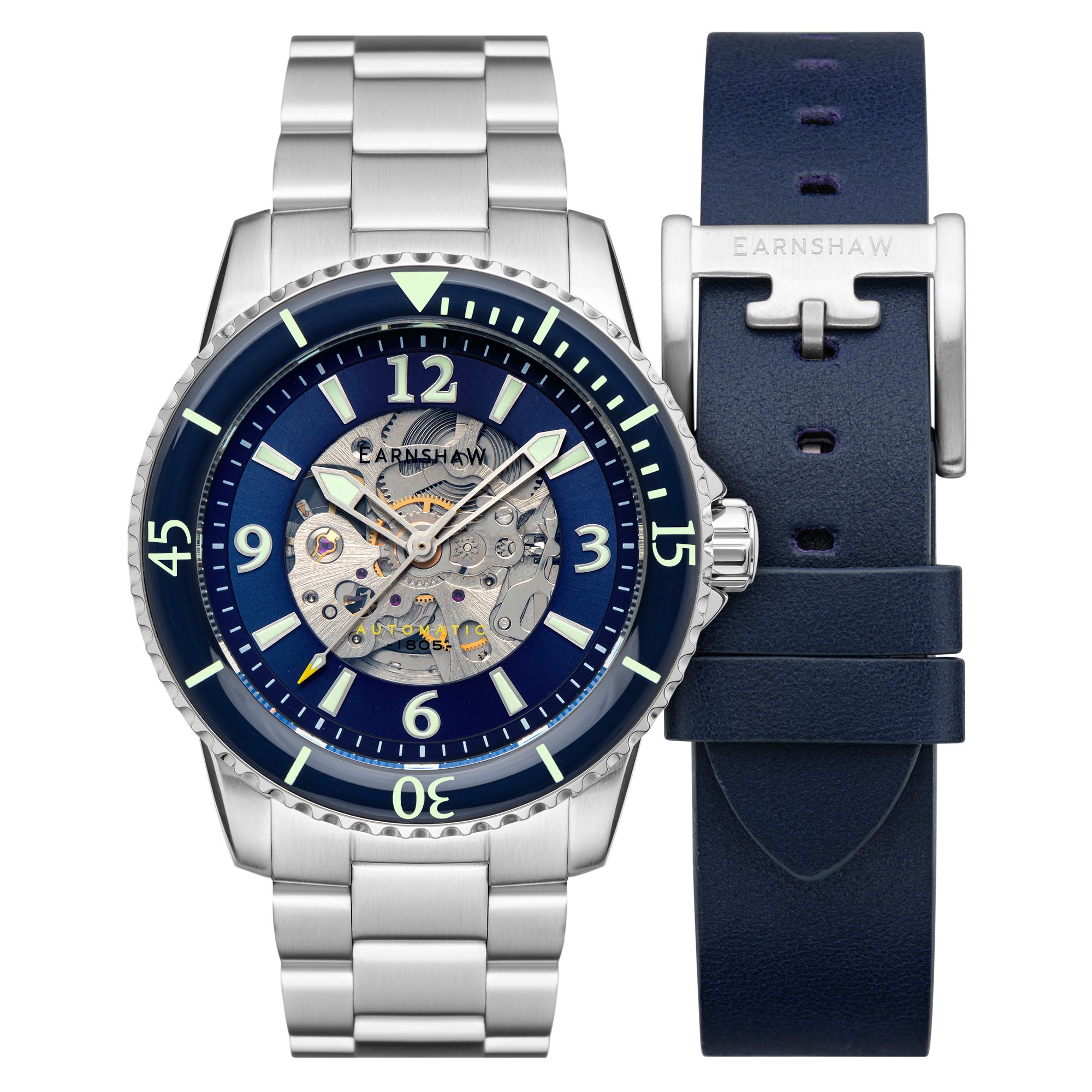 Thomas Earnshaw 43mm Men's Automatic Watch ADMIRAL LIMITED EDITION ES-8129-22 - Click Image to Close