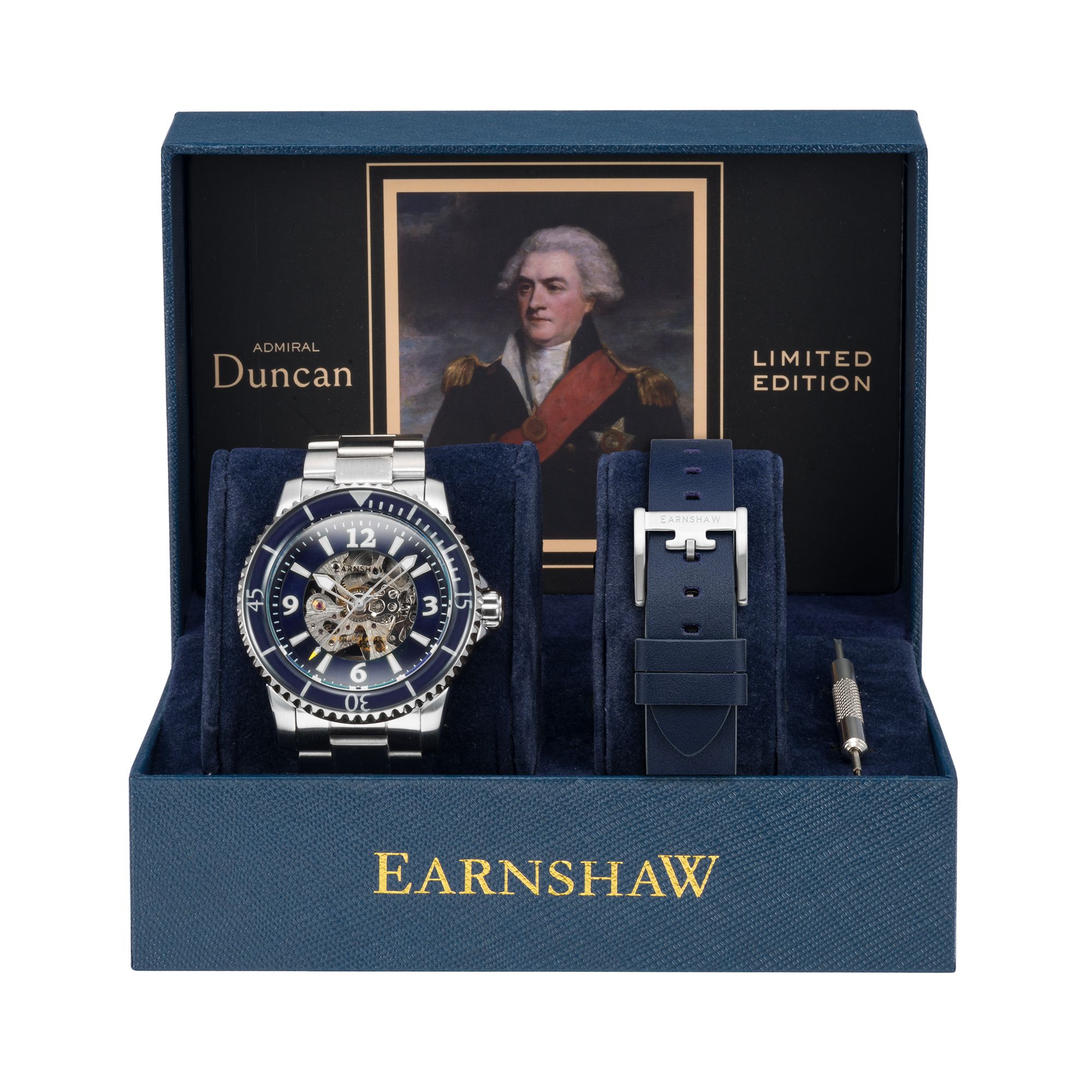 Thomas Earnshaw 43mm Men's Automatic Watch ADMIRAL LIMITED EDITION ES-8129-22 - Click Image to Close
