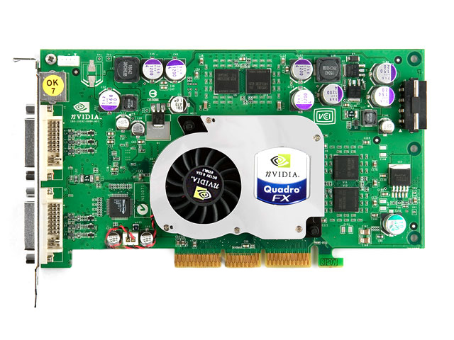 PNY nVidia Quadro FX 1100 FX1100, VCQFX1100, AGP, DVI,Video Card - Click Image to Close