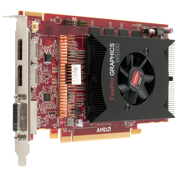 AMD FirePro W5000 2GB PCIe DisplayPort DVI Video 100-505635 4K - Click Image to Close