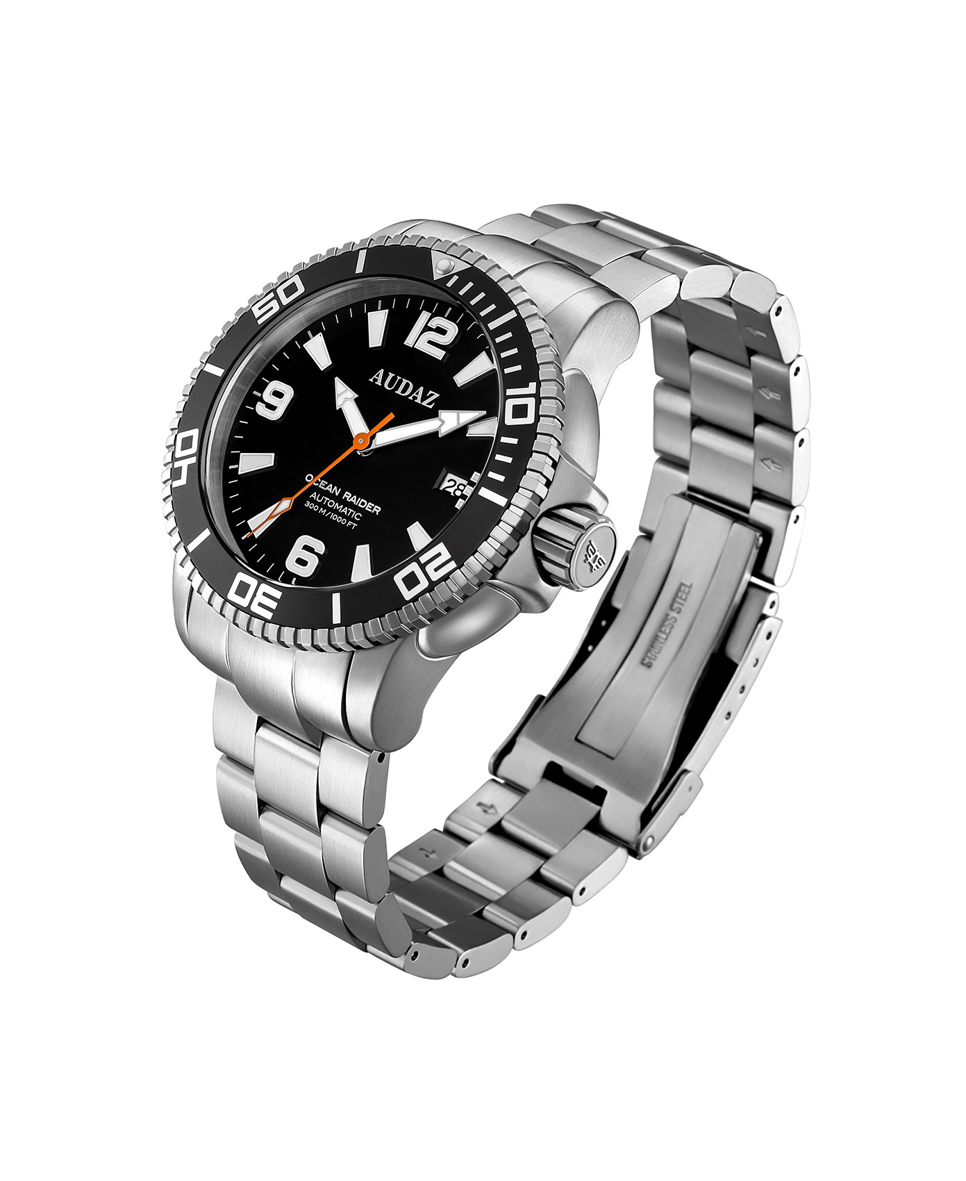 Audaz Ocean Raider Black Dial Men's Diver Automatic Watch 45mm ADZ-2060-01 - Click Image to Close