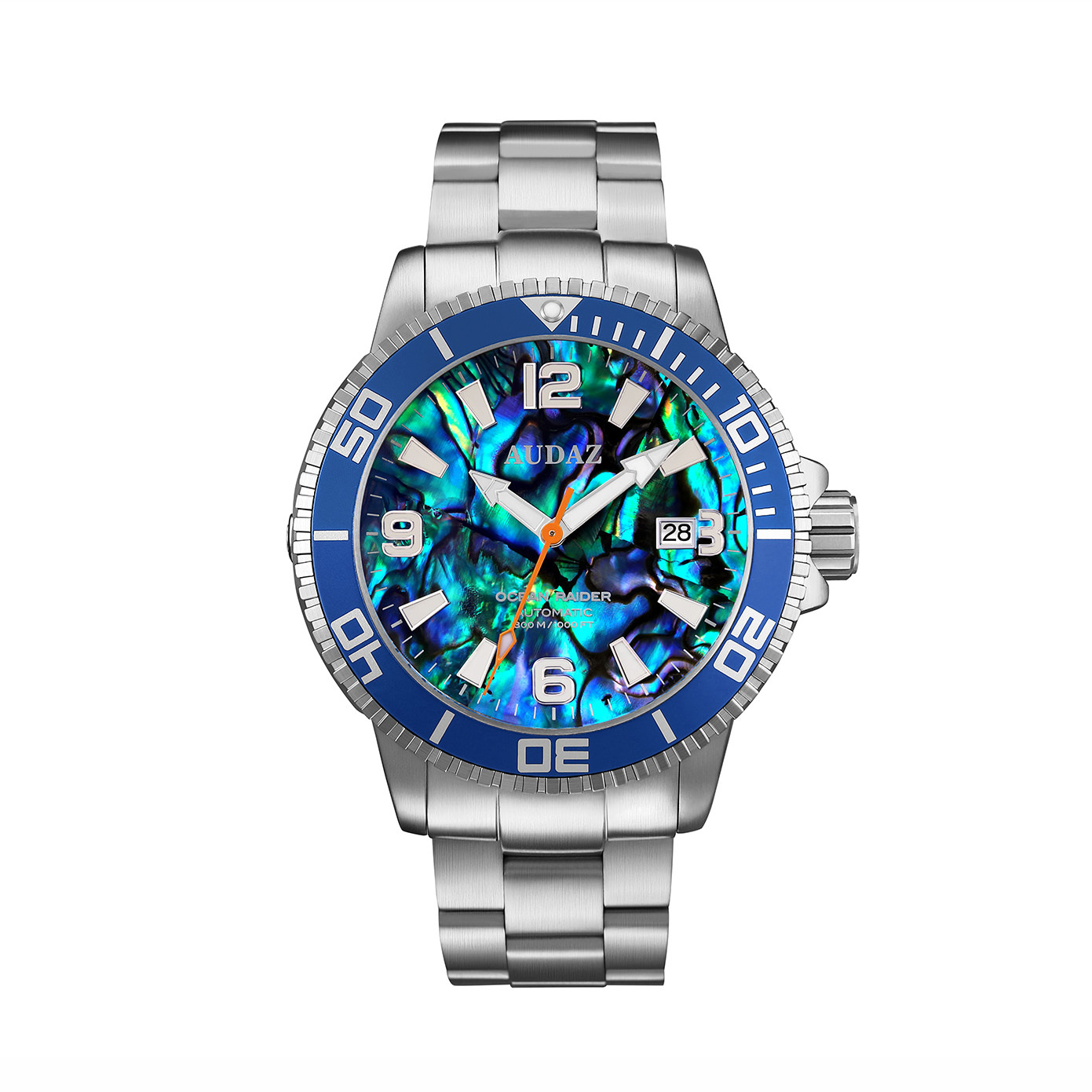 Audaz Ocean Raider Abalone Dial Men's Diver Automatic Watch 45mm ADZ-2060-06