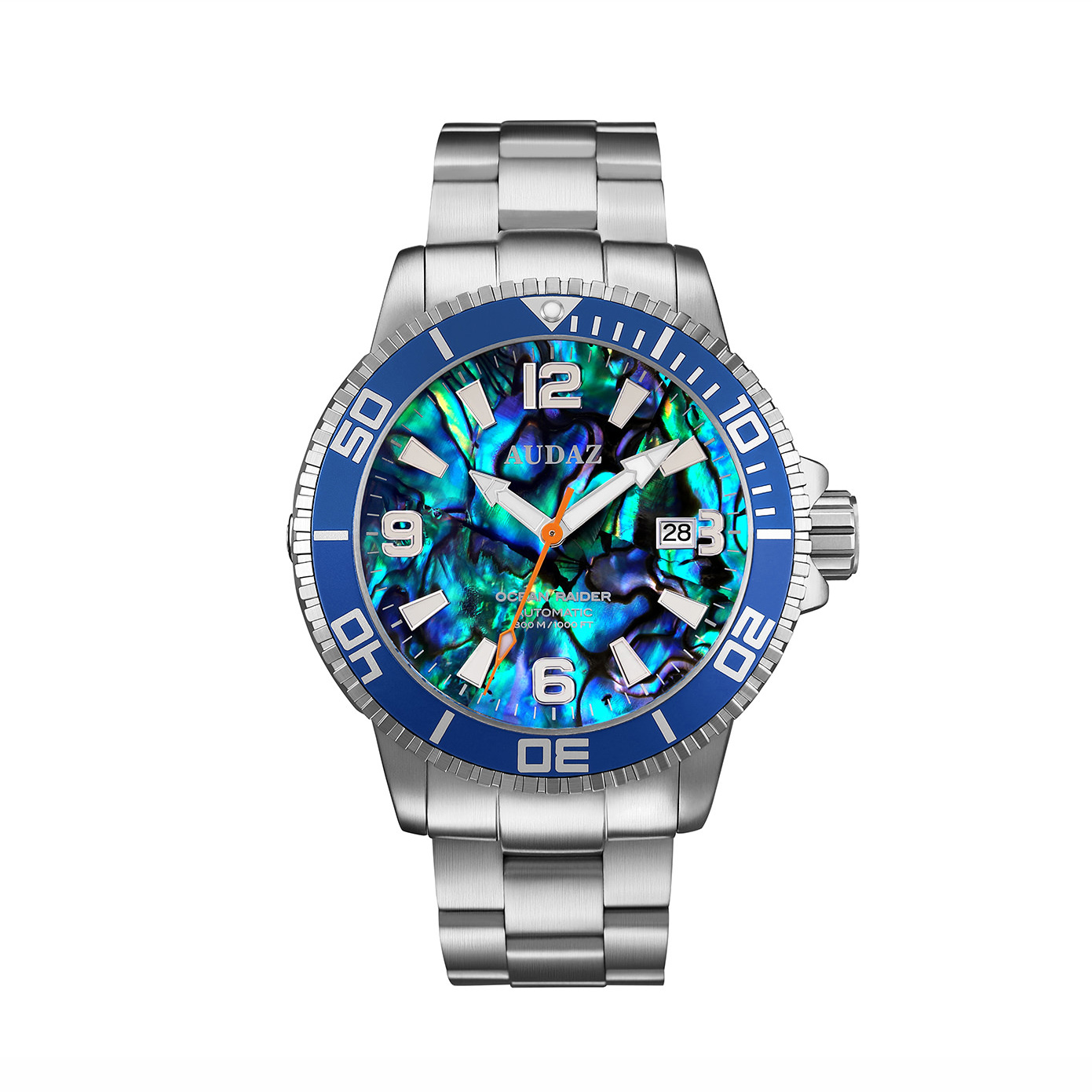 Audaz Ocean Raider Abalone Dial Men's Diver Automatic Watch 45mm ADZ-2060-06 - Click Image to Close