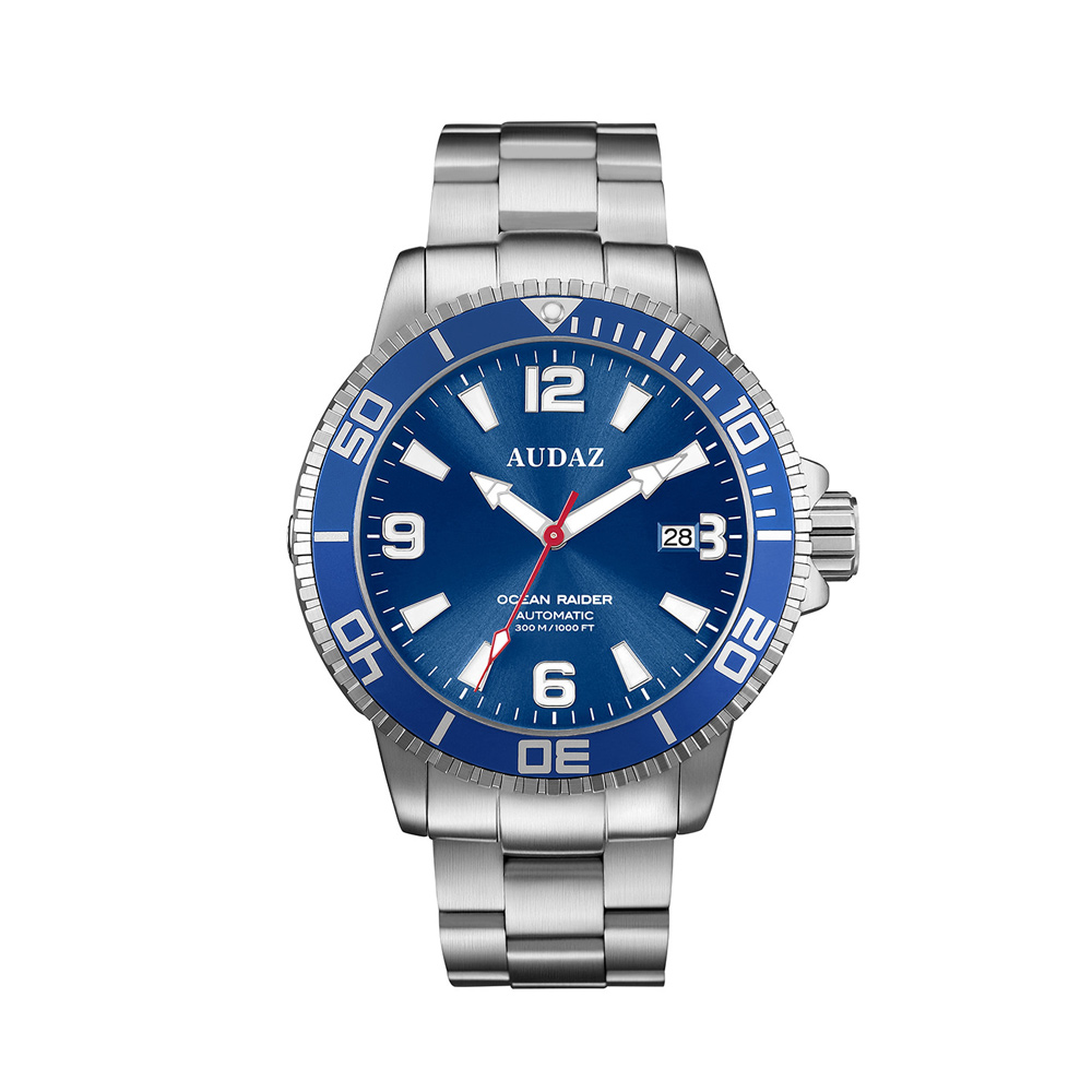 Audaz Ocean Raider Blue Dial Men's Diver Automatic Watch 45mm ADZ-2060-02 - Click Image to Close