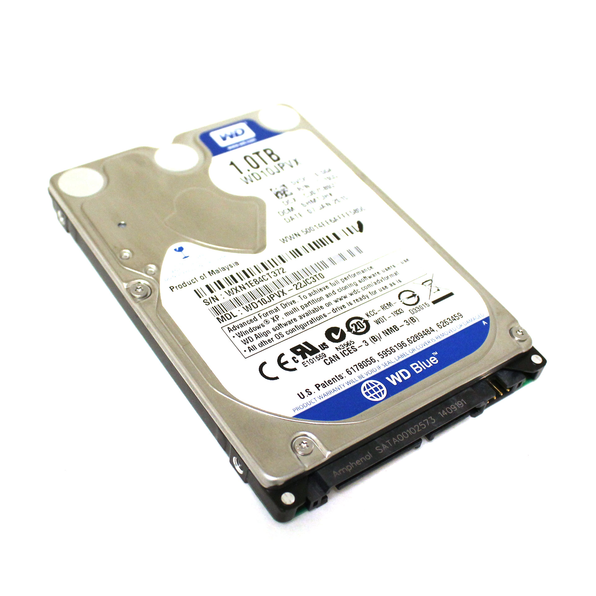 Western Digital Blue HDD 1.0TB 9.5mm WD10JPVX-22JC3T0 2.5" SATA - Click Image to Close