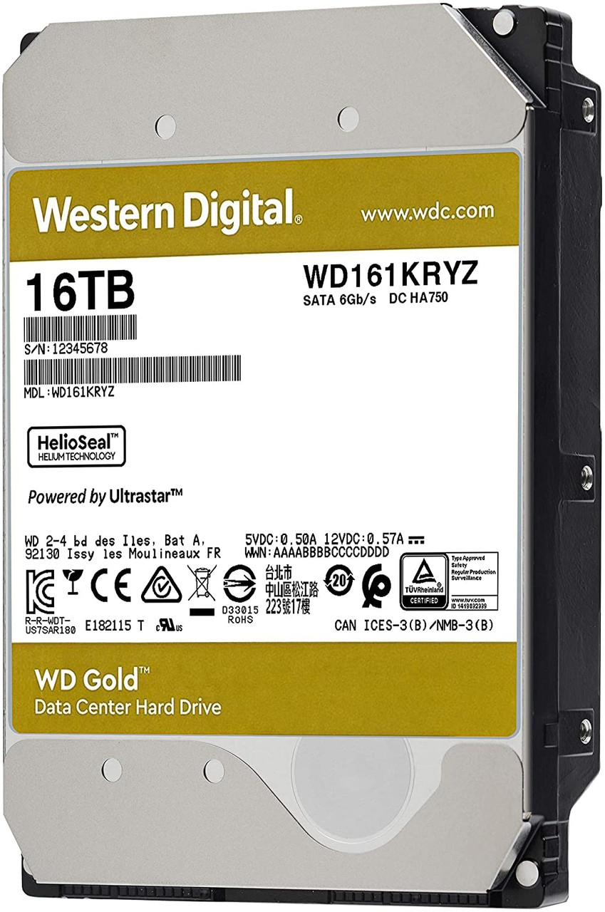 WD GOLD 16TB 3.5" SATA HDD Hard Drive WD161KRYZ