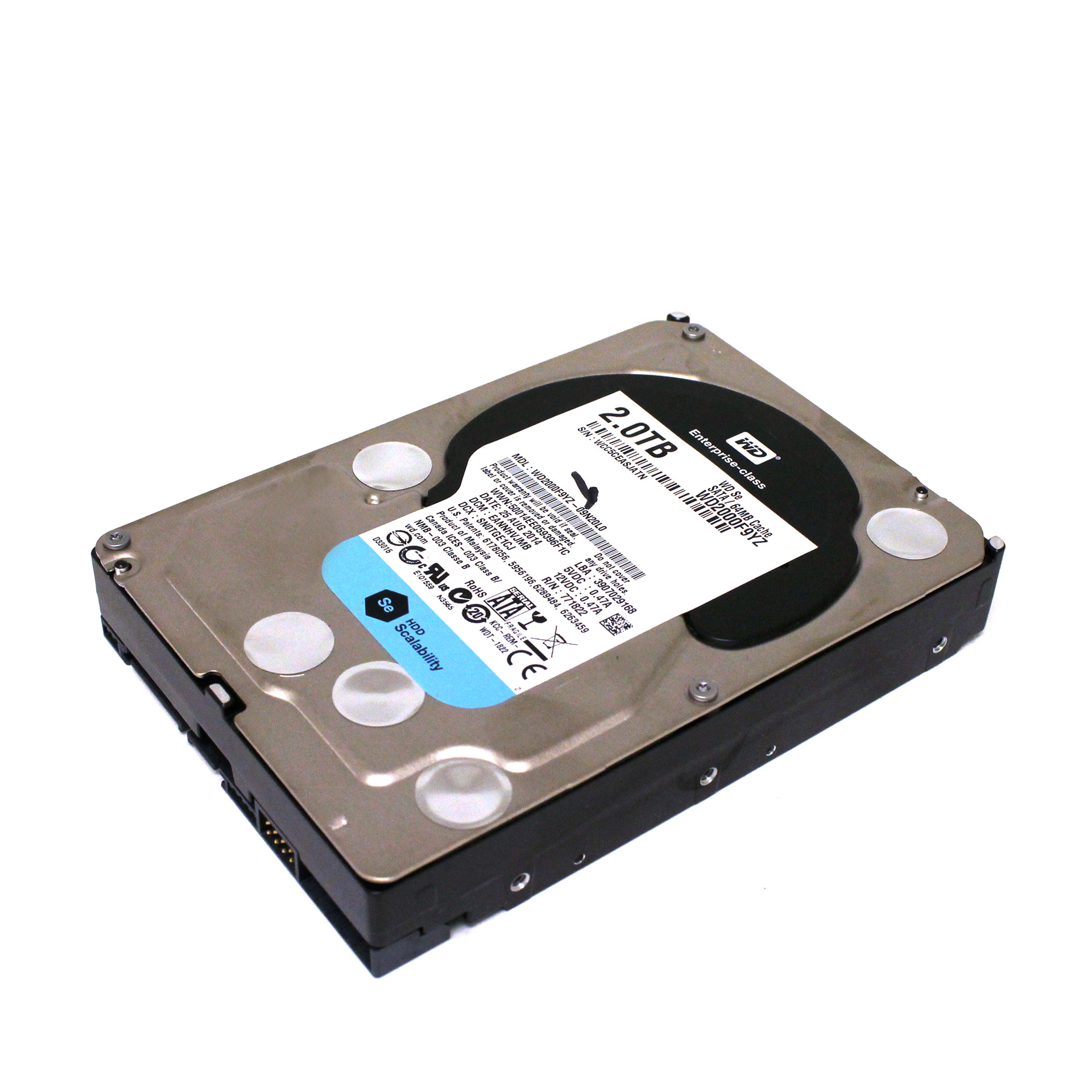 Western Digital Hard Drive SE 2TB WD2000F9YZ 3.5" SAS 6Gb/s 7.2k - Click Image to Close