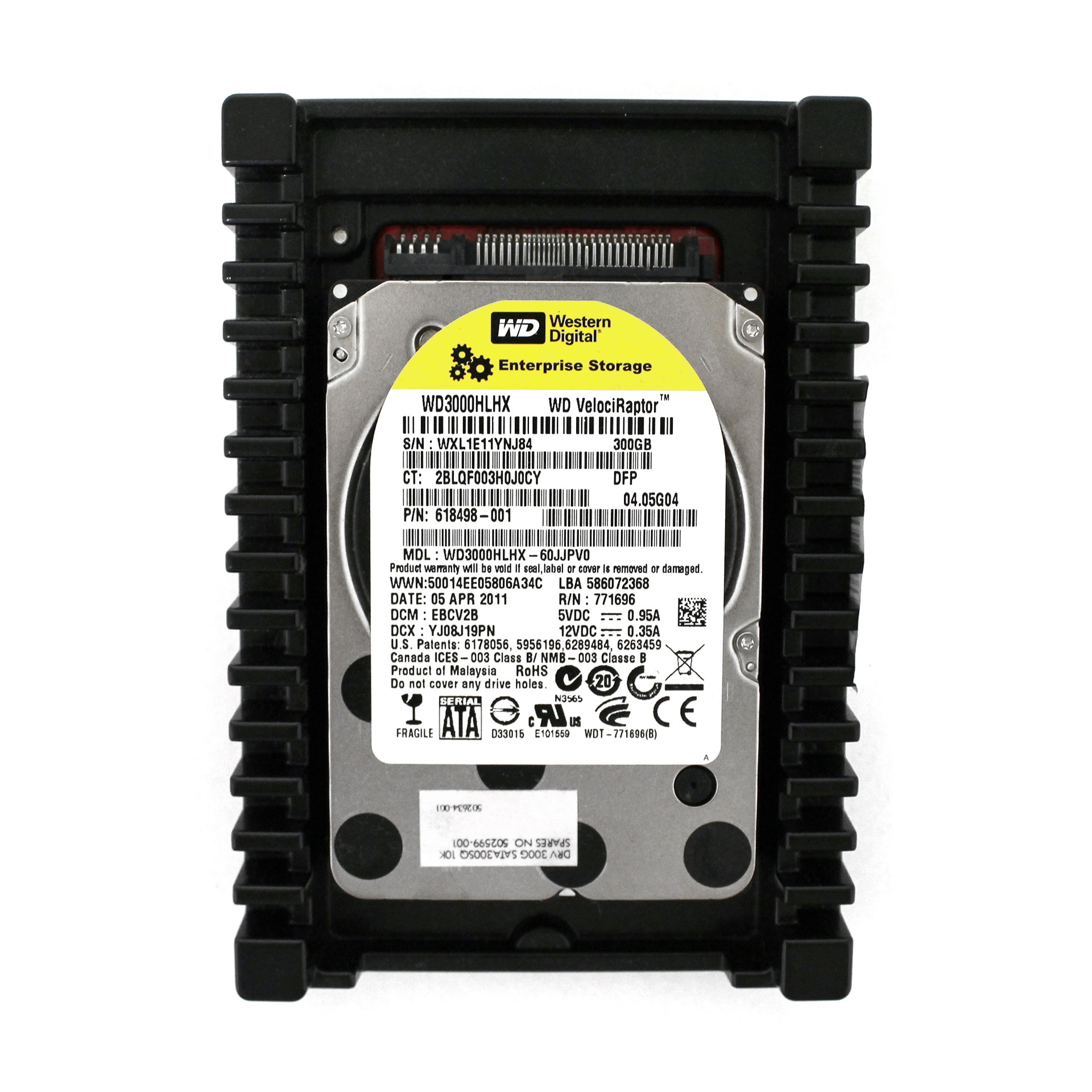 HP Western Digital 300GB WD3000HLHX 10K RPM SATA 3.5" 618498-001