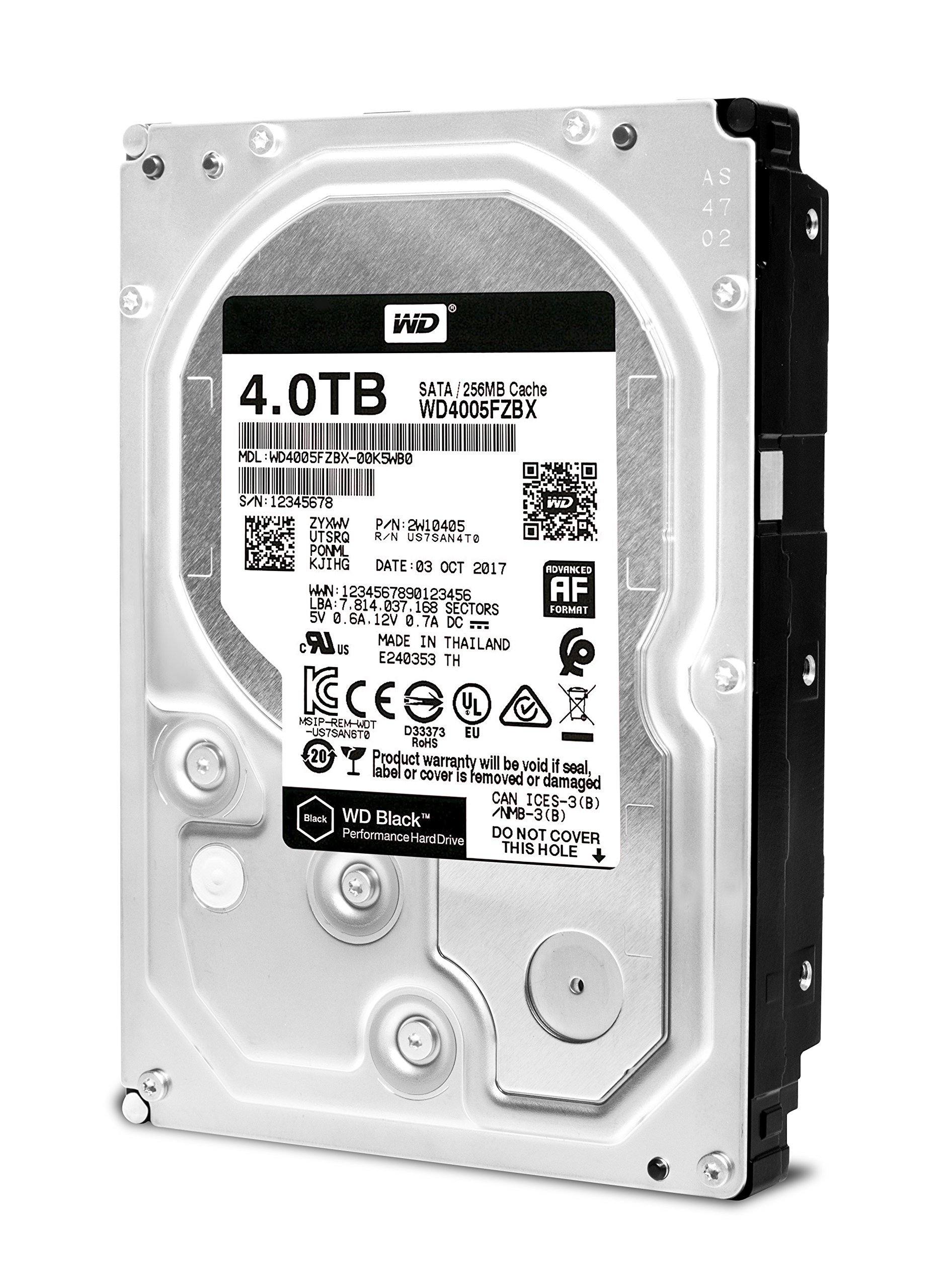 WD BLK 4TB 7.2K SATA 3.5IN HDD Hard Drive