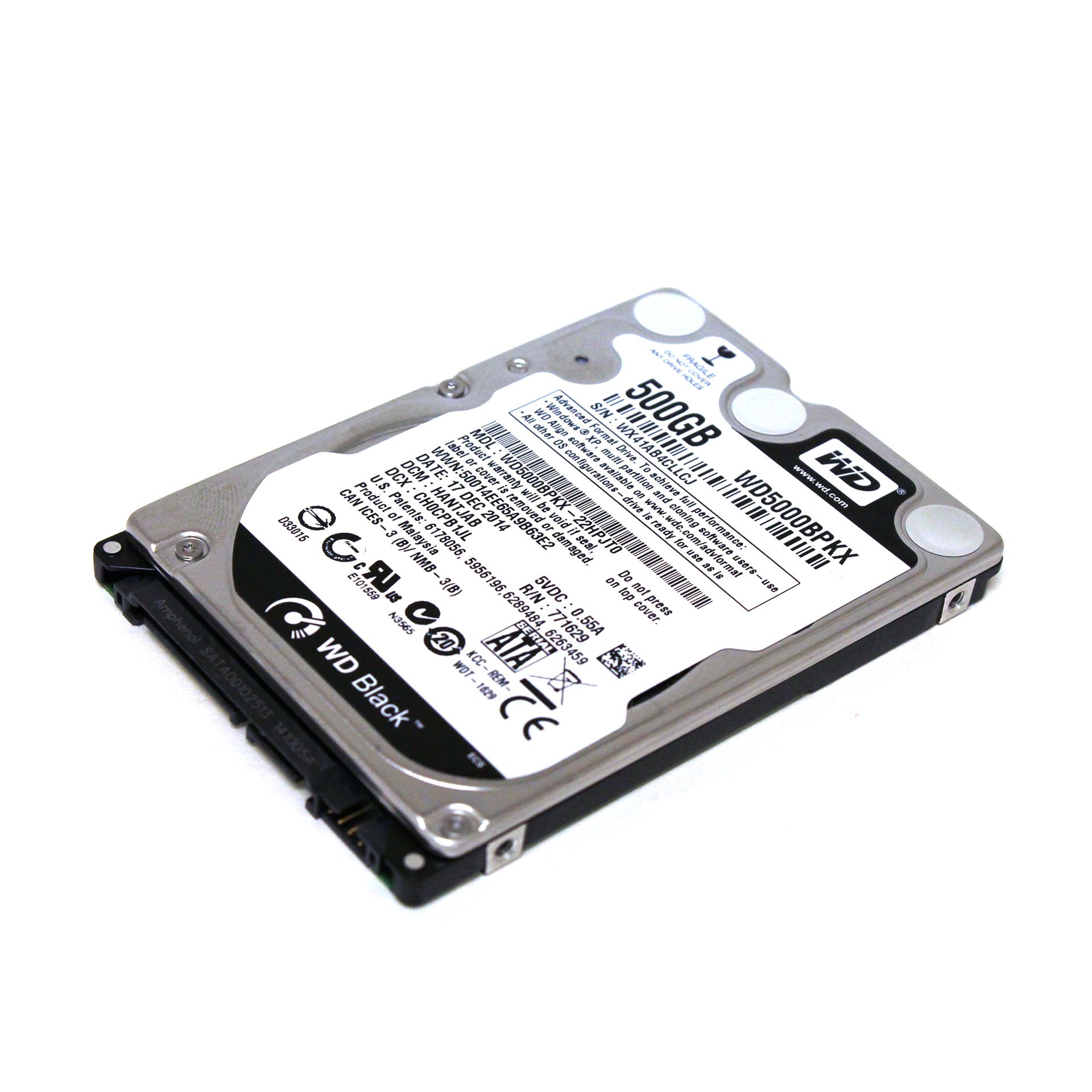 WD Hard Drive Black 500GB WD5000LPLX Laptop 2.5" SATA 6Gb/s 7.2k - Click Image to Close