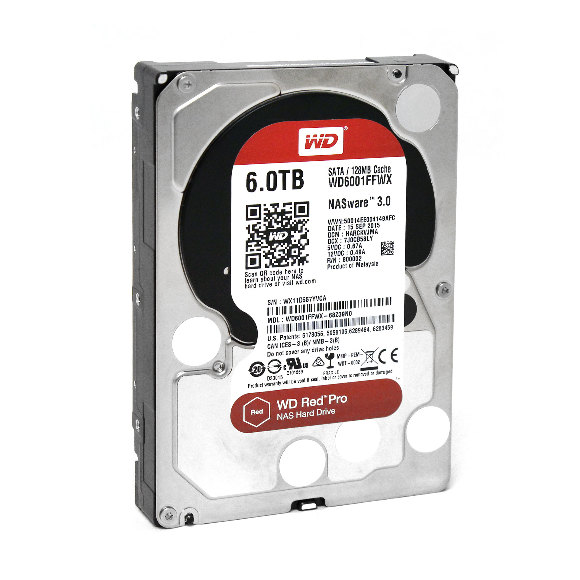 Western Digital Red 6TB WD6001FFWX-68Z39N0 SATA HDD - Click Image to Close