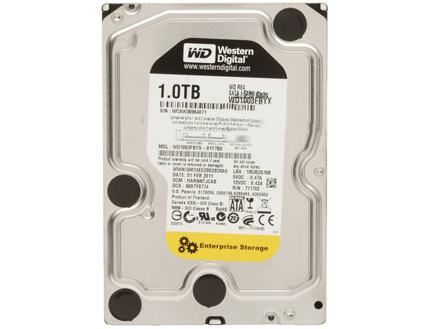 WD 1TB RE4 SATA 7200 RPM 3GB/s 64MB Cache 3.5" HDD WD-1003FBYX - Click Image to Close