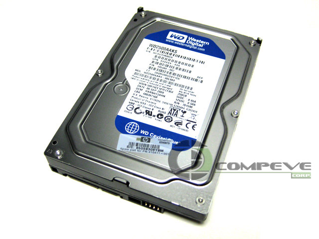 WD 250GB WD2500AAKS 7200rpm,SATA HDD, HP 410411-001; 485489-002 - Click Image to Close