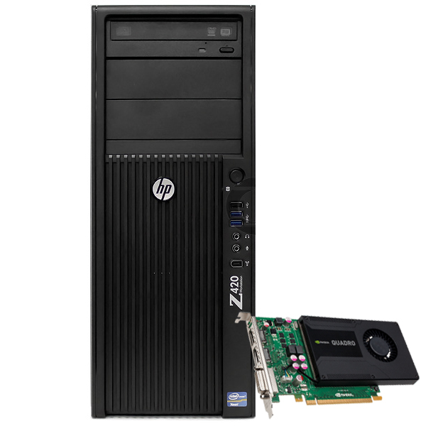 HP Z420 Workstation E5-1620 v2 3.6GHz 8GB 500GB K2000 G3E87US