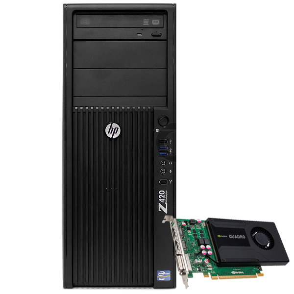 HP Z420 Workstation E5-1620 v2 3.6GHz 8GB 500GB K2000 G3E87US - Click Image to Close