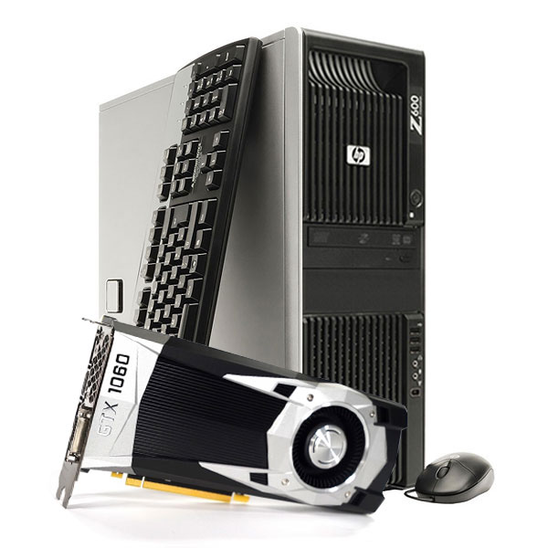 HP Z600 Gaming Computer PC GeForce GTX 1060 3GB 500GB SSD | 12GB