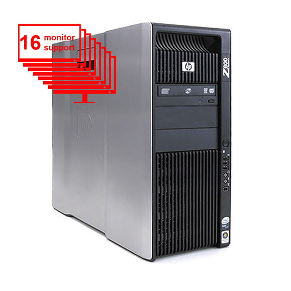 HP Z800 Multi 16-Monitor Computer/ PC 8-Core/1TB + 256GB SSD