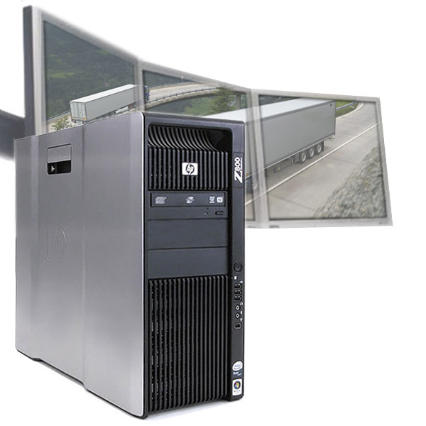 HP Z800 Computer PC 3 Monitors 500GB for Logistics Dispatch - Click Image to Close