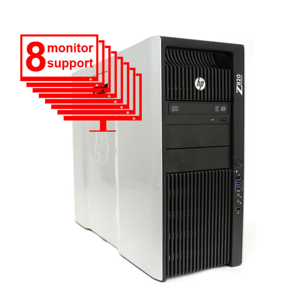 HP Z820 multi 8-Monitor PC / Desktop 6-core/1TB+ 256GB SSD - Click Image to Close