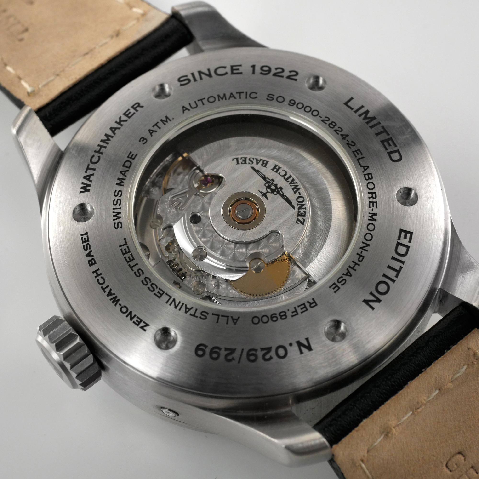 Zeno-Watch Basel OS Pilot full calendar Swiss Men's Watch 47.5mm 3ATM 8900-a1 - Click Image to Close